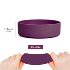 Linkidea 2 Pack Water Bottle Boot Compatible with YETI Rambler Bottle 26oz, Yonder 34oz, Silicone Anti-Slip Bottle Bottom Sleeve Bumper Protector (Nordic Purple)