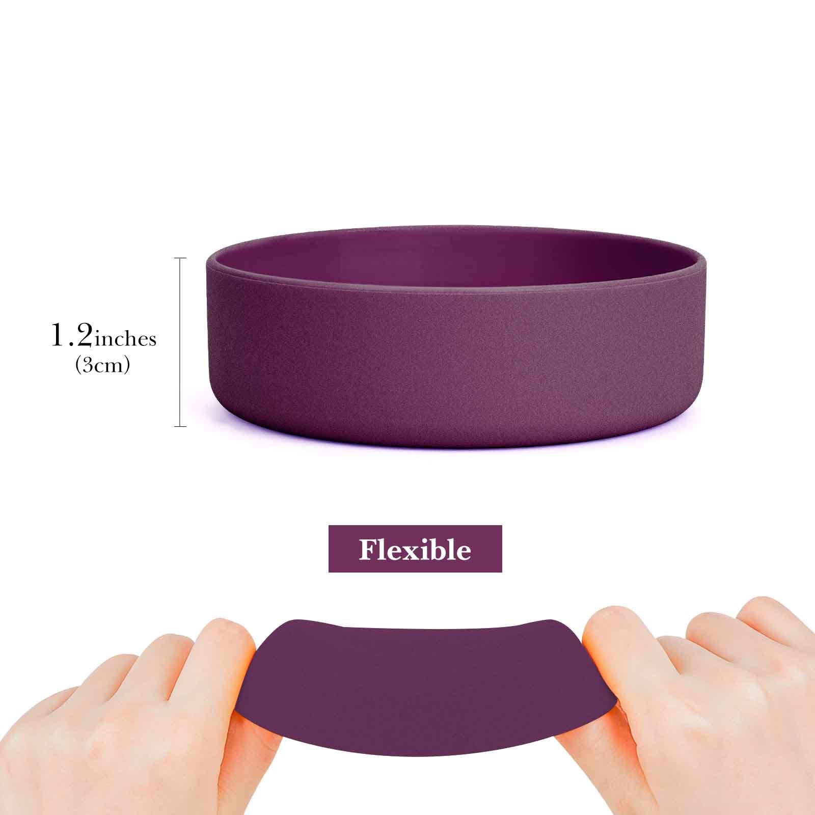 Linkidea 2 Pack Water Bottle Boot Compatible with YETI Rambler Bottle 26oz, Yonder 34oz, Silicone Anti-Slip Bottle Bottom Sleeve Bumper Protector (Nordic Purple)