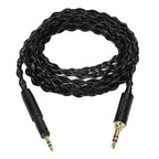 Linkidea 6N OCC Headphone Replacement Cable Compatible with ATH-R50X, ATH-M50x, ATH-M40x, ATH-M60x, ATH-M70x, 3.5mm Stereo Audio Cable for DAC, Amplifier, PC, Phone (4.9ft/1.5m, Black)