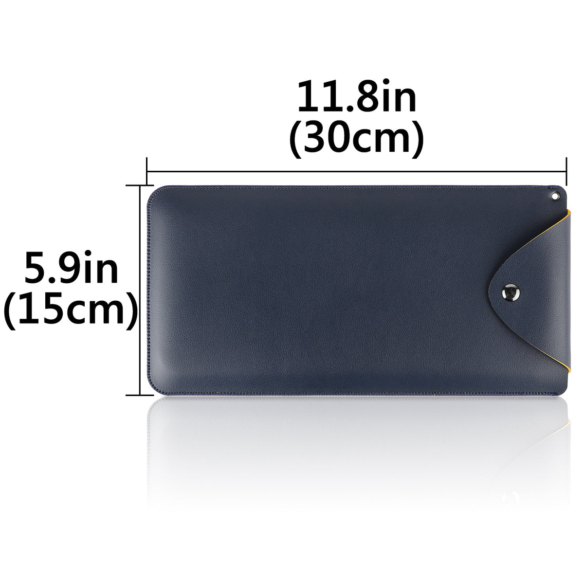 Linkidea Vegan Leather Keyboard Cover Sleeve Case Compatible with Logitech Pebble Keys 2 K380s / K380 / Keys-to-GO 2 (Dark Blue)