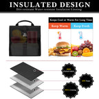 Linkidea Carrying Bag for Electric Heated Lunch Box, Compatible with Crock Pot 28oz, DUPASU 60.8oz, LUNCHEAZE 0.9L, Cordless 1.2L, 1.6L, Aotto 32oz Electric Heated Lunch Box (Black)