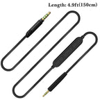 Linkidea Audio Cable with Mic for JBL Tune 770NC/670NC Headphones, 3.5mm TRRS to 2.5mm TRS Replacement Aux Cord with Inline Microphone and Volume Control (5 ft / 1.5m)