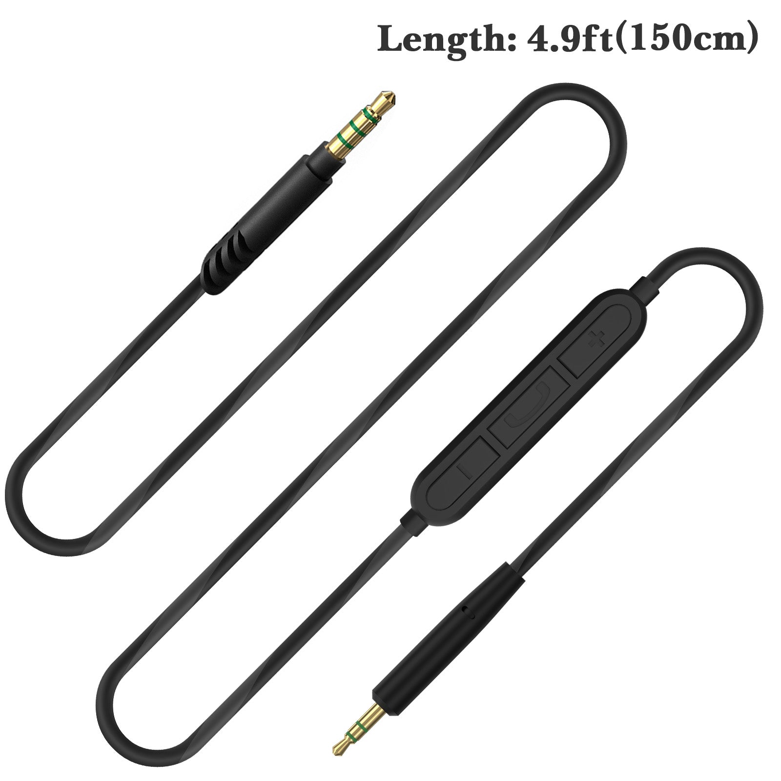Linkidea Audio Cable with Mic for JBL Tune 770NC/670NC Headphones, 3.5mm TRRS to 2.5mm TRS Replacement Aux Cord with Inline Microphone and Volume Control (5 ft / 1.5m)