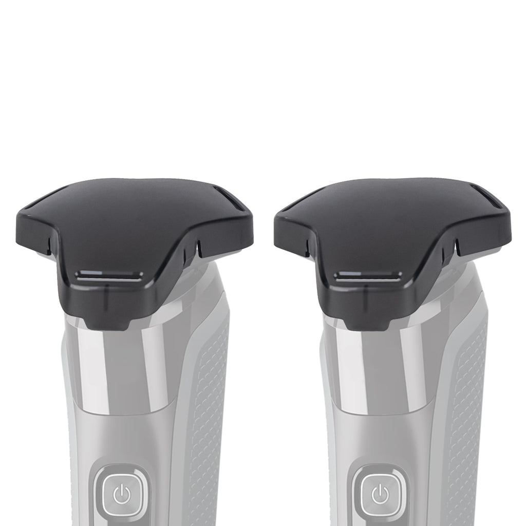 Linkidea 2 Pack Electric Shaver Protective Cap, Shaving Covers Compatible with Philips Norelco Series 9/7/5, Travel Storage Accessories (Black)