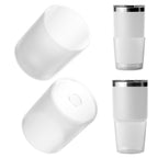 Linkidea Water Bottle Boot Compatible with YETI Rambler 20oz/30oz Tumbler, Travel Mug, Silicone Anti-Slip Waterbottle Bottom Sleeve Cover Protector (Clear / 2 Pack)