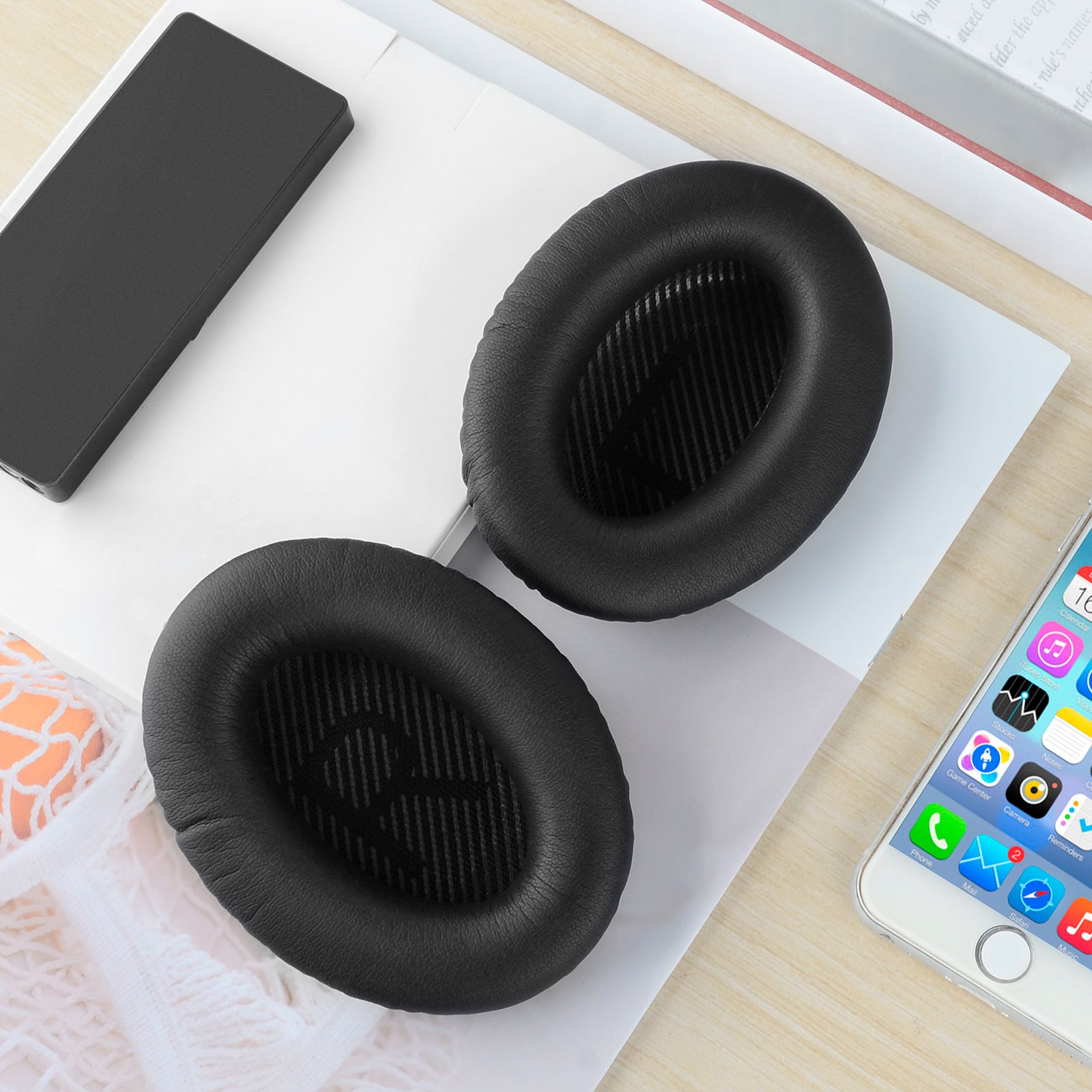 Ear Pads for Bose QC45/QC35/QC35 IIGaming/QC15/QC25, AE 2/2i /2w SoundTrue SoundLink Around-Ear Headphones, Replacement Ear Cushions (Protein Leather / Black)