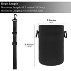 Linkidea Thermal Jar Holder, Insulated Lunch Bag with Shoulder Strap, Suitable for Office Work, Outdoor Picnics, Compatible with 24 oz THERMOS, Serlium, Bidakid, Blockhutte (Black)