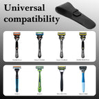 Linkidea 3 Pack Razor Travel Case for Men, Portable Razor Holder, Protective Shaving Razor Cover Compatible with Gillette Fusion 5 ProGlide, Fusion 5 Power, Mach3, Harry's Razors (Black)