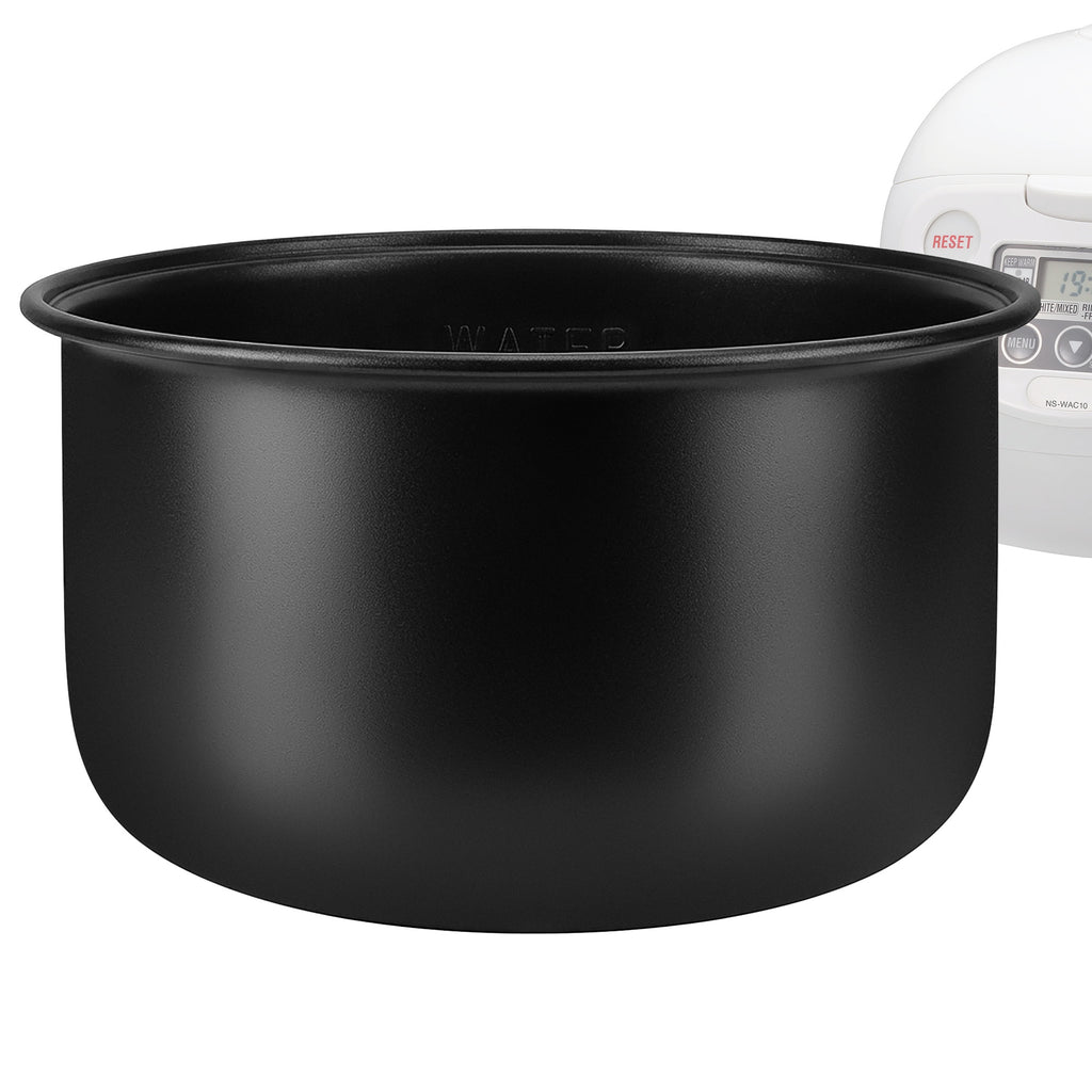 Linkidea Rice Cooker Aluminum Inner Pot Compatible with Tiger JBV-10CU, Zojirushi NS-WAC10, NS-TGC10, NS-WXC10, AROMA ARC-6106, Dishwasher Safe, Replacement Bowl