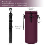 Linkidea Water Bottle Carrier with Strap Compatible with YETI Rambler Bottle 26oz/36oz, Waterbottle Sling Bag Holder with Shoulder Strap, Wine Red