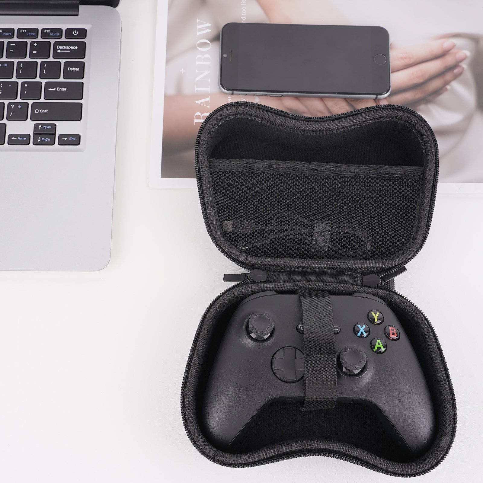 Linkidea Travel Controller Case Compatible with PS4 controller, Xbox Series X/S One, Nintendo Switch Pro, Gaming Accessories, Game Protective Hard Shell Storage Case.