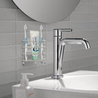 Linkidea 2 Pack Toothbrush Holders Wall Mounted, 3 Slots Bathroom Shower Organizer Stand, Stainless Steel Ventilated Countertop Rack for Toothpaste (Brushed Nickel)
