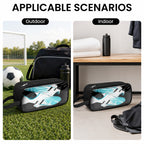 Linkidea 2 Pack Soccer Shoe Carrying Bag, Sports Cleats Storage Bag, Fit Up to US Men Size 13 Shoes, Compact Boots Duffle Bag with Water Resistant Design (Black)