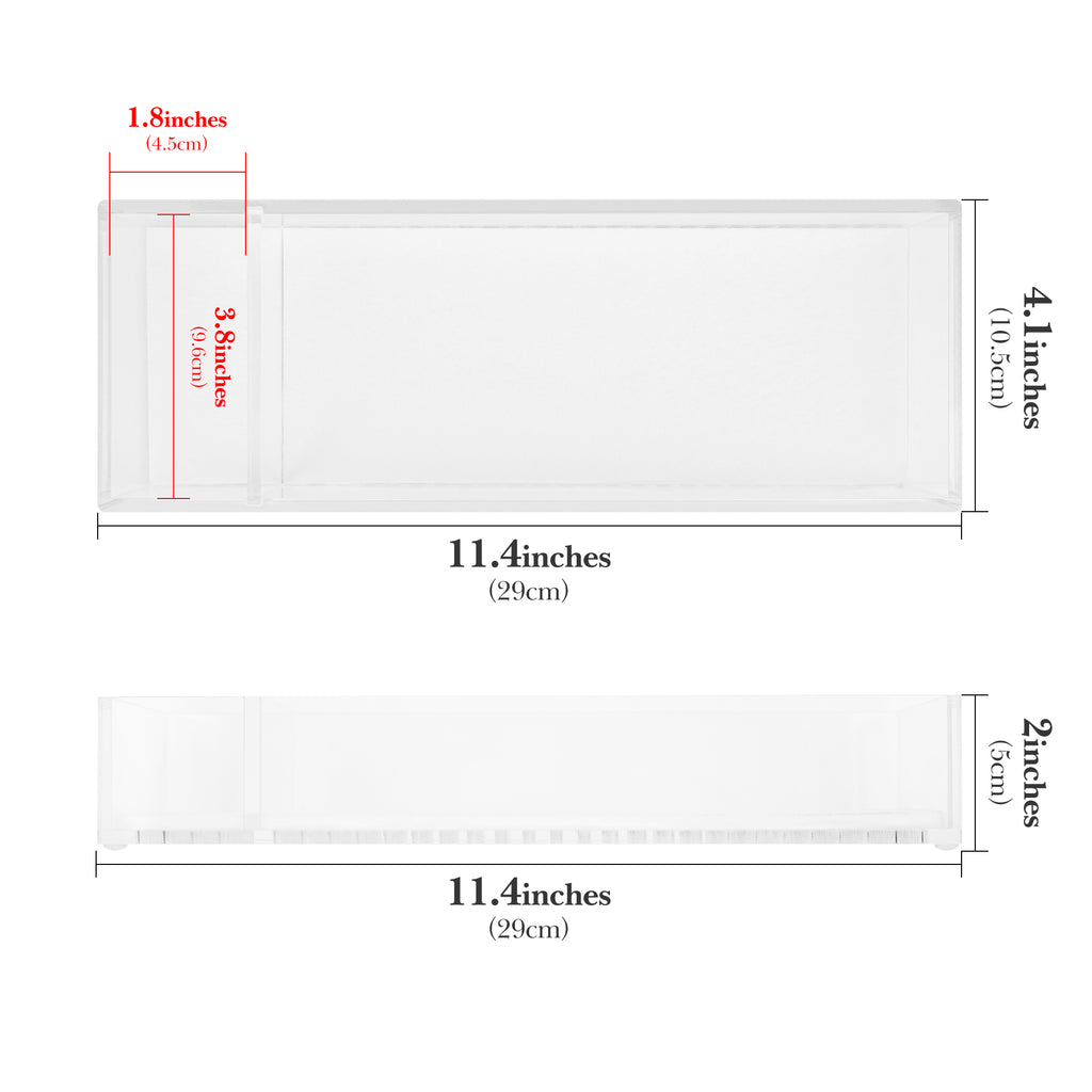 Linkidea Drawer Toothbrush Holder with Toothpaste Storage, Acrylic Organizer for Bathroom Vanity, Compatible with Colgate ExtraClean, Oral-B iO Series (Transparent)