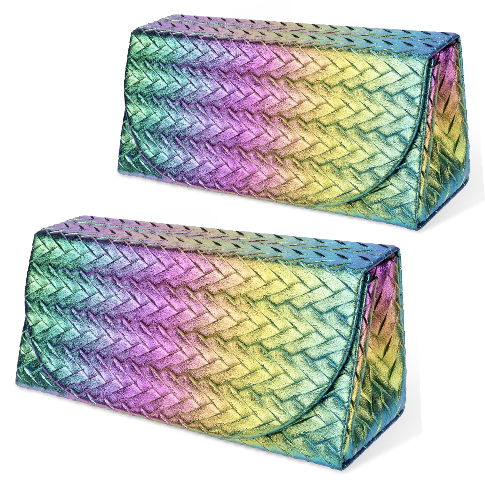 Extra Large Sunglasses Case, 2 Pack Oversized Eyewear Soft Bag Storage Organizer Compatible with DIOR Diorbay S1U Prada PR 59WS PR 63XS RB4401D RBS0101S RB8097 RB8089 RB4098 (XXL, Multi)