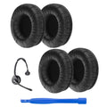 Linkidea 2 Pair Replacement Ear Pads for Plantronics Savi W720, Plantronics SupraPlus HW251, HW261 Headphones, Ear Cushions ( Leatherette / Black)