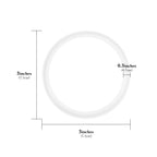 Linkidea 6 Pcs Silicone Seal Replacement, Round Exact Fit Lid Seal Gasket Compatible with OmieBox, Leakproof Food Safe Parts & Accessories for Bento Box (White)