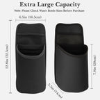 Linkidea Extra Large Car Seat Side Water Bottle Holder Compatible with EYQ 128oz, Hydracy Sport Bottle 78oz, Auto Seat Large Cup Hanging Bag with Mesh Pocket, Black