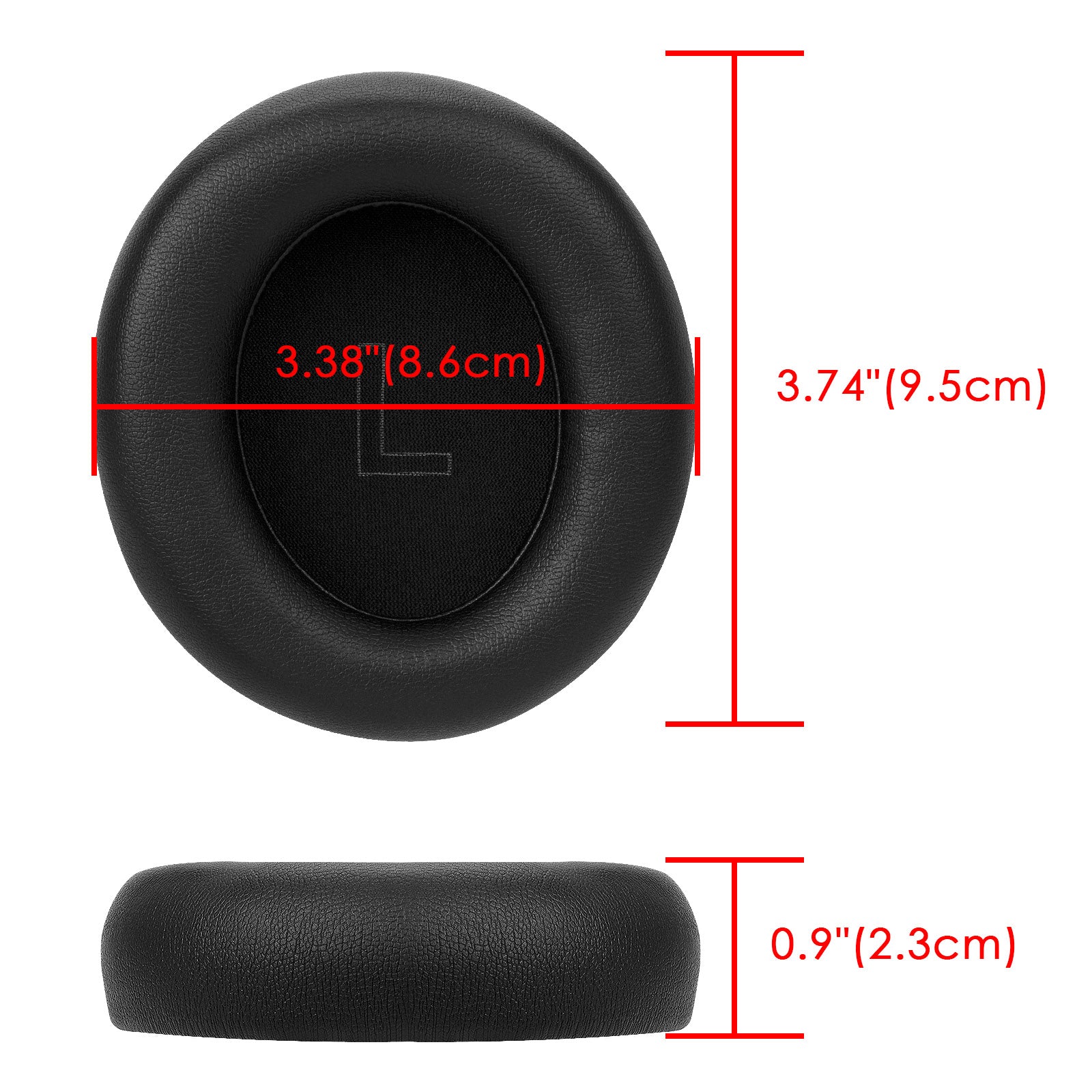 Linkidea Replacement Ear Pads for Anker Soundcore Life Q30, Soundcore by Anker Life Q35 Headphones Ear Cushions, Ear Covers, Headset Earpads (Protein Leather / Black)