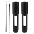 Linkidea 2 Pack Plastic Protective Case with Lanyard, Anti-Lost Cover for Slim Portable Electronic Devices, V Size Compatible (Black)
