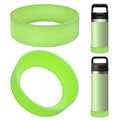 Linkidea 2 Pack Water Bottle Boot Compatible with YETI Rambler Jr. Kids 12oz, Rambler Bottle 12oz/18oz, Yonder 20oz, Silicone Anti-Slip Bottle Bottom Bumper Protector (Blueish Green)