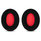 Linkidea Replacement Ear Pads for HyperX Cloud Stinger/Flight/X/II/III/Alpha/Core/Mix Headphones (Velour / Black Red)