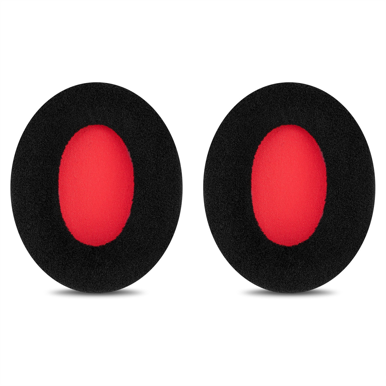 Linkidea Replacement Ear Pads for HyperX Cloud Stinger/Flight/X/II/III/Alpha/Core/Mix Headphones (Velour / Black Red)