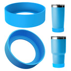 Linkidea 2 Pack Water Bottle Boot Compatible with YETI Tumbler 20oz/30oz, Travel Mug 20oz/30oz, Silicone Anti-Slip Waterbottle Bottom Sleeve Cover Protector (Blue)
