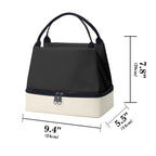 Linkidea Encrypted Oxford Cloth Lunch Bag, Large Capacity Reusable Insulated Lunch Bag for Picnic or Travel, Compatible with B.Box, Sunhanny, Pedeco, QQKO, Xgxn Lunch Box (Black)