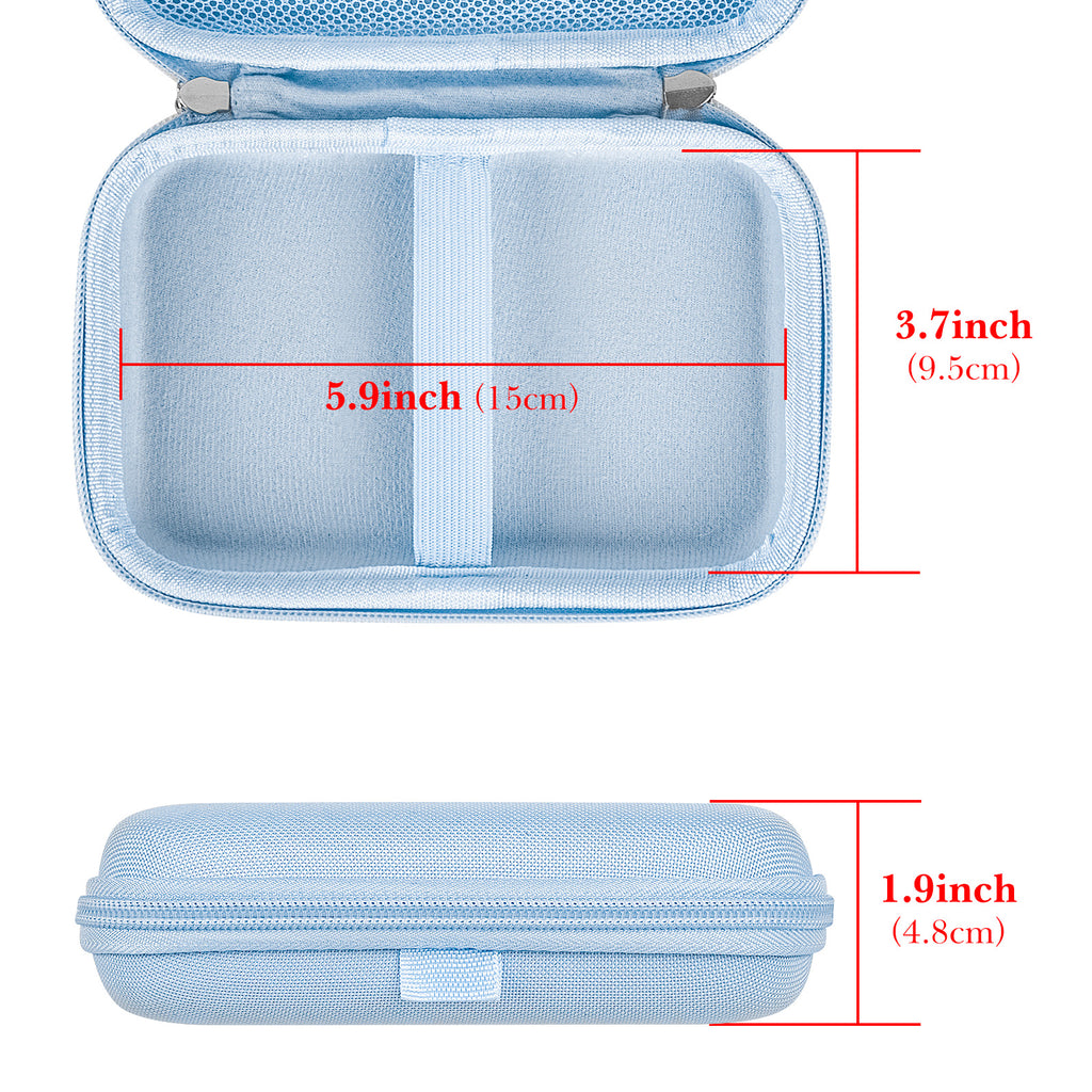 Linkidea Handheld Game Console Carrying Case, Protective Travel Retro Mini Game Player Box for Charging Cable, Earpods, Batteries and Accessories (Blue)