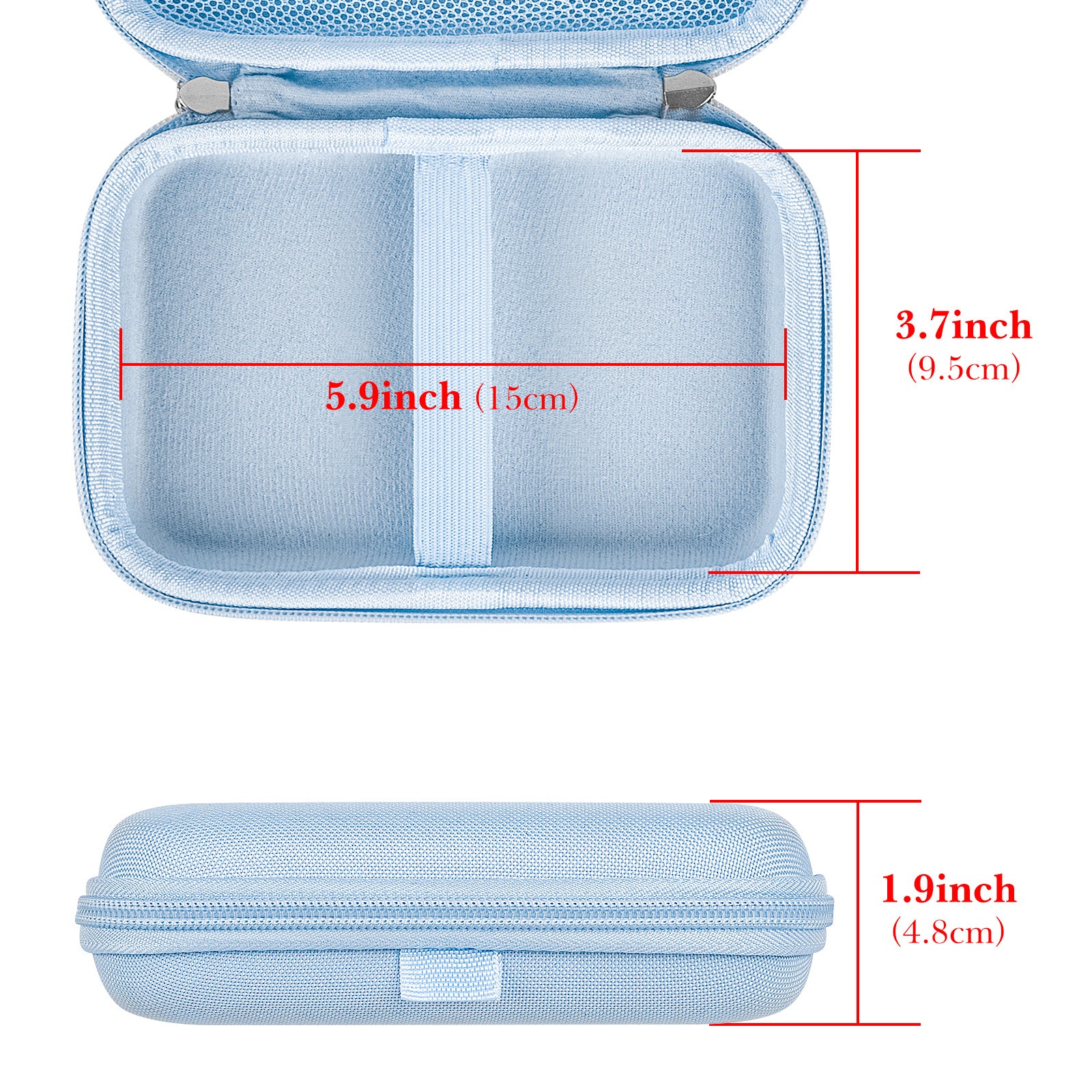 Linkidea Handheld Game Console Carrying Case, Protective Travel Retro Mini Game Player Box for Charging Cable, Earpods, Batteries and Accessories (Blue)
