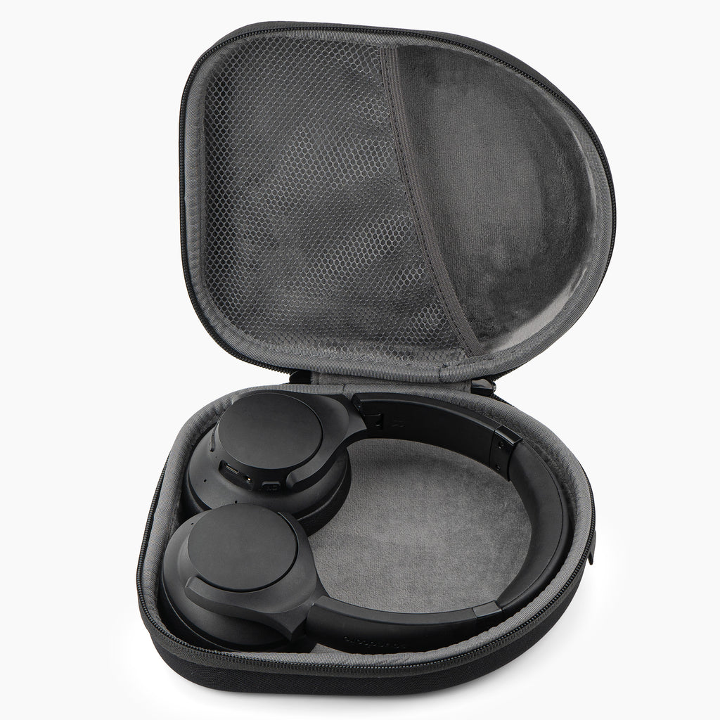 Linkidea Headphones Carrying Case Compatible with Anker Soundcore Q11i, Life Q35, Life Q20, Q20i, Q20+, Q30, Protective Hard Shell Travel Bag with Cable, Charger Storage (Black)