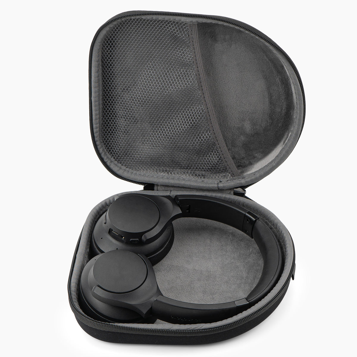 Linkidea Headphones Carrying Case Compatible with Anker Soundcore Q11i, Life Q35, Life Q20, Q20i, Q20+, Q30, Protective Hard Shell Travel Bag with Cable, Charger Storage (Black)