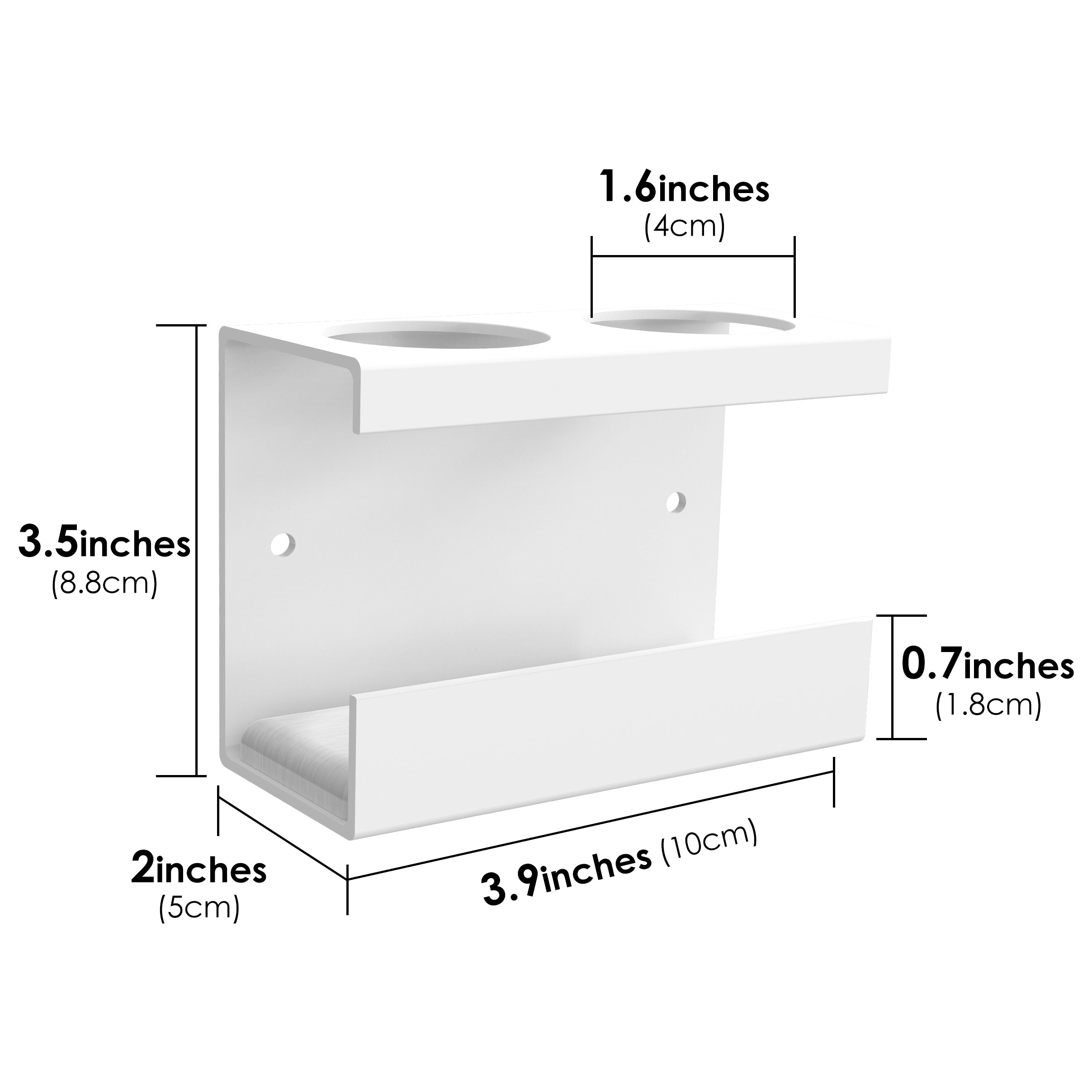 Linkidea Wall Mount Electric Toothbrush Holder for Bathroom, 2 Slots Aluminum Alloy Hanger, Self Adhesive Organizer Compatible with Oral-B iO Series (White)