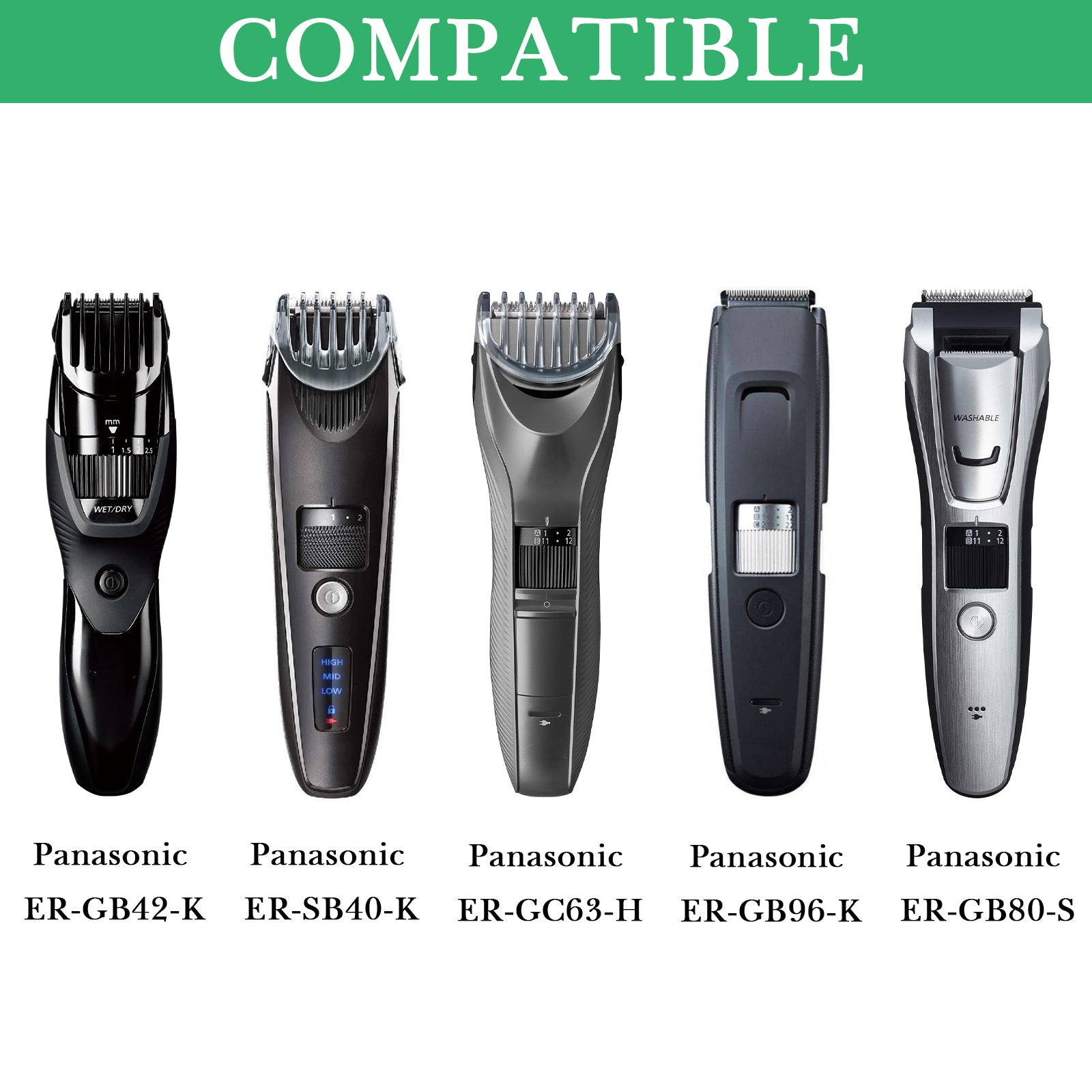 Linkidea Multi-Groomer Travel Case Compatible with Panasonic Bodygroom ER-GB42-K, ER-GC63-H, ER-SB40-K, Beard Trimmer Accessories Organizer, Portable Storage Bag (Black)