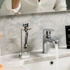 Linkidea Stainless Steel Razor Stand, Shaving Holder Weighted Acrylic Base, Compatible with Gillette ProGlide Power, Merkur 23C, Schick Hydro Sensitive (Silver)