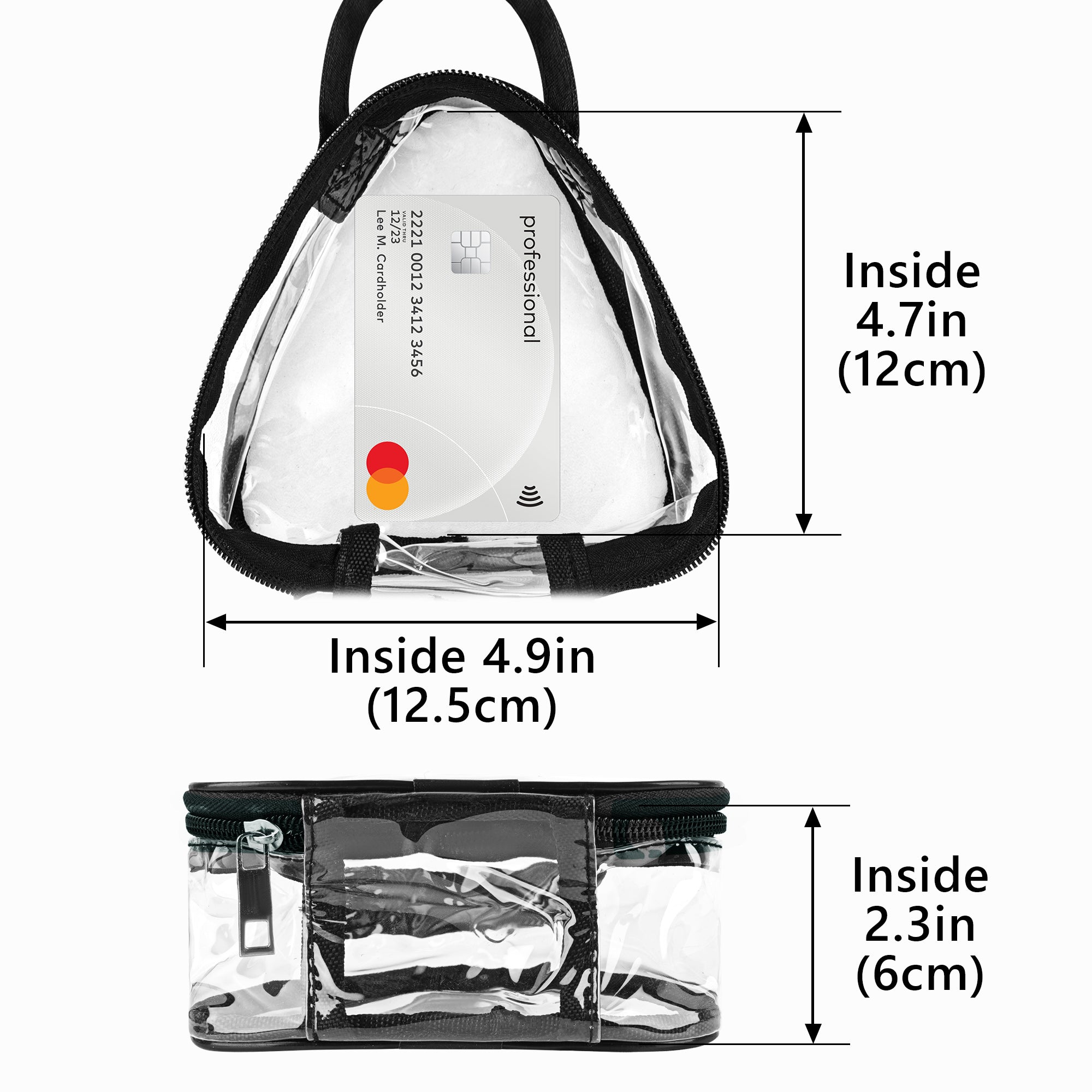 Linkidea Mini Snack Bag, Reusable Insulated Snacks Storage Bag for Fruit, Portable Leak-proof Lunch Bag Fits Picnic, Work, Use (Transparent)