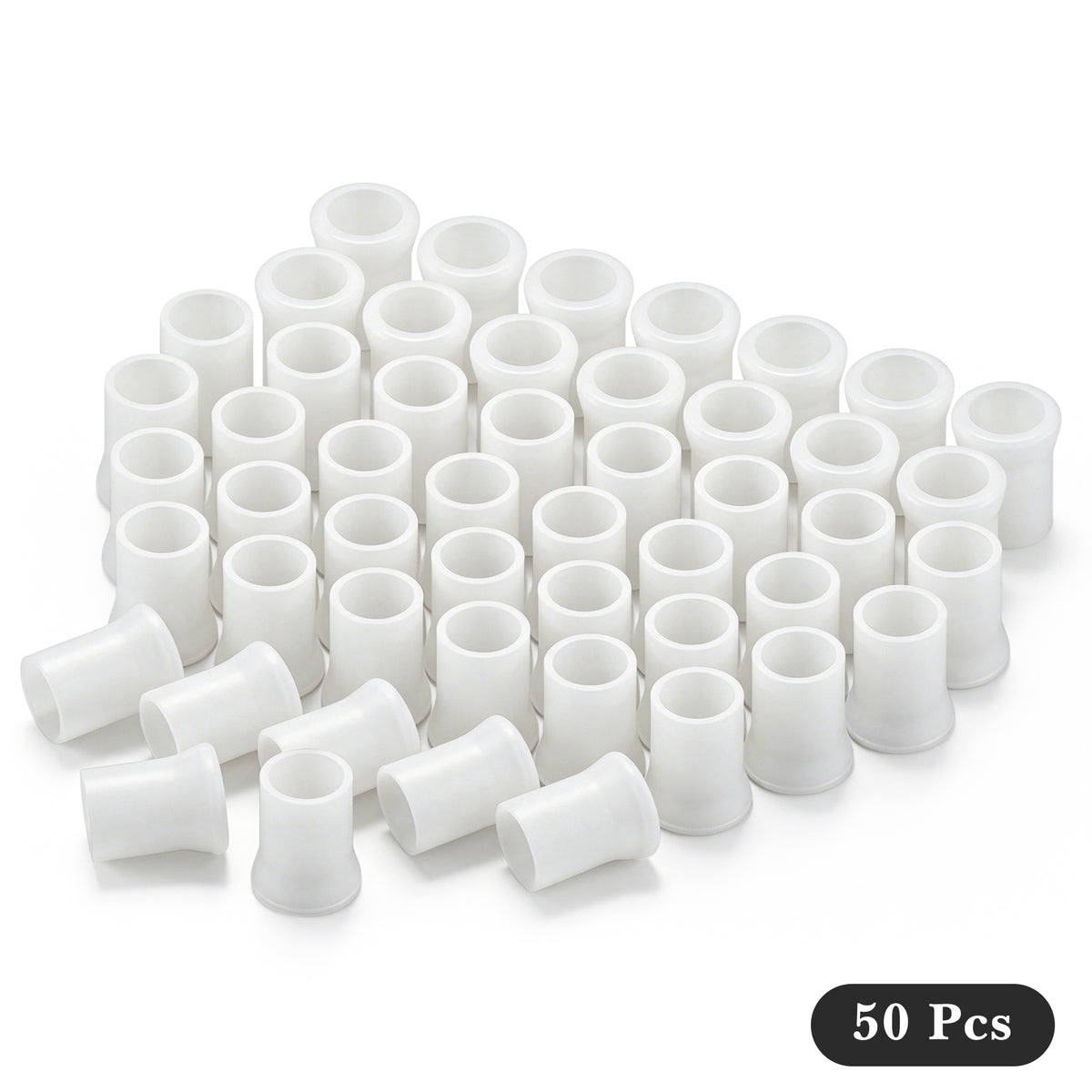 Linkidea 50 Pcs Silicone Pipe Bits, Soft Pipe Mouthpiece Covers & Stem Protectors for Small to Medium Tobacco Pipes, Bite Guards (White/Small)