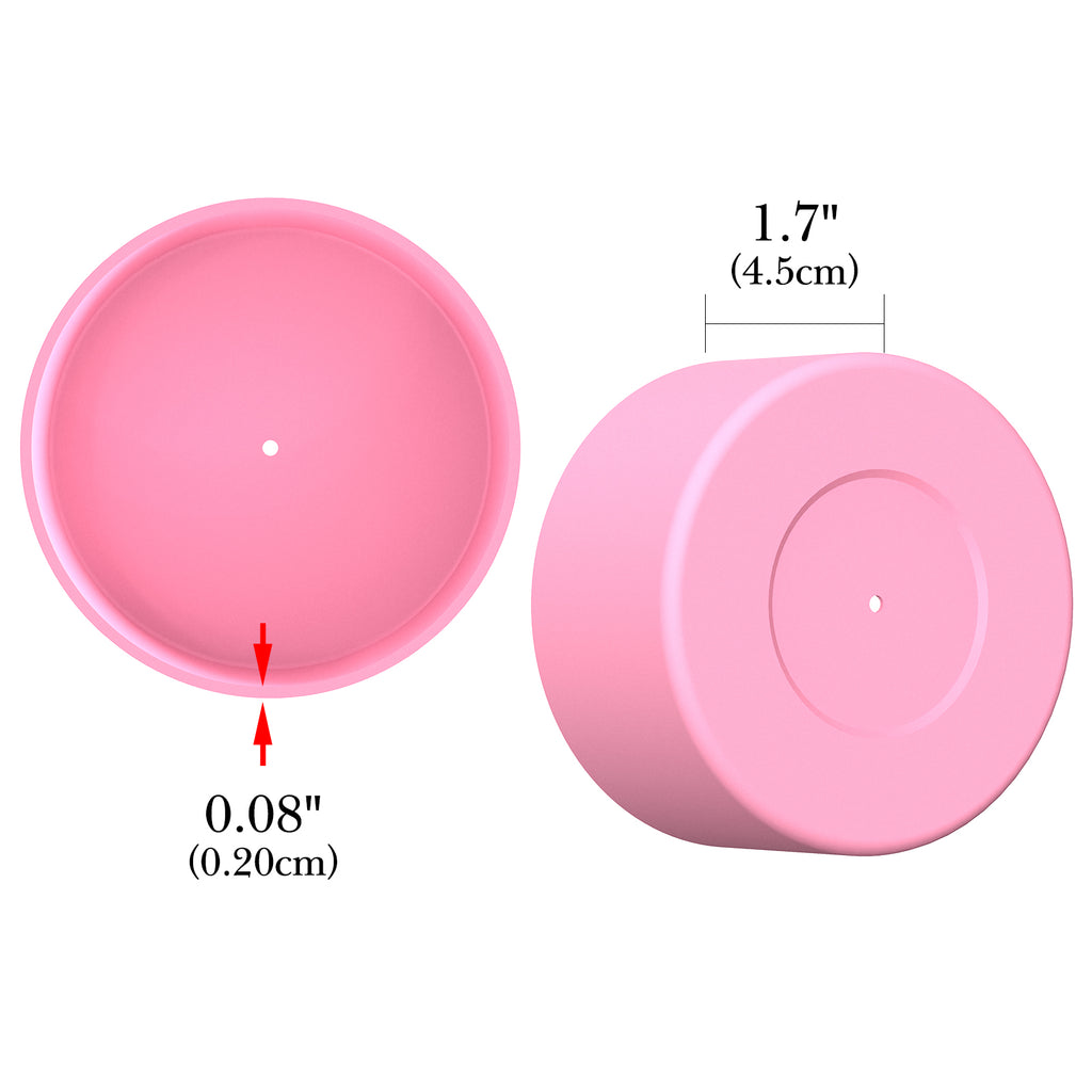 Linkidea Water Bottle Boot Compatible with YETI Rambler Jr. Kids 12oz, Rambler 12oz/18oz, Yonder 20oz/25oz, Silicone Anti-Slip Bottle Bottom Sleeve Bumper Protector (Light Pink / 2 Pack)