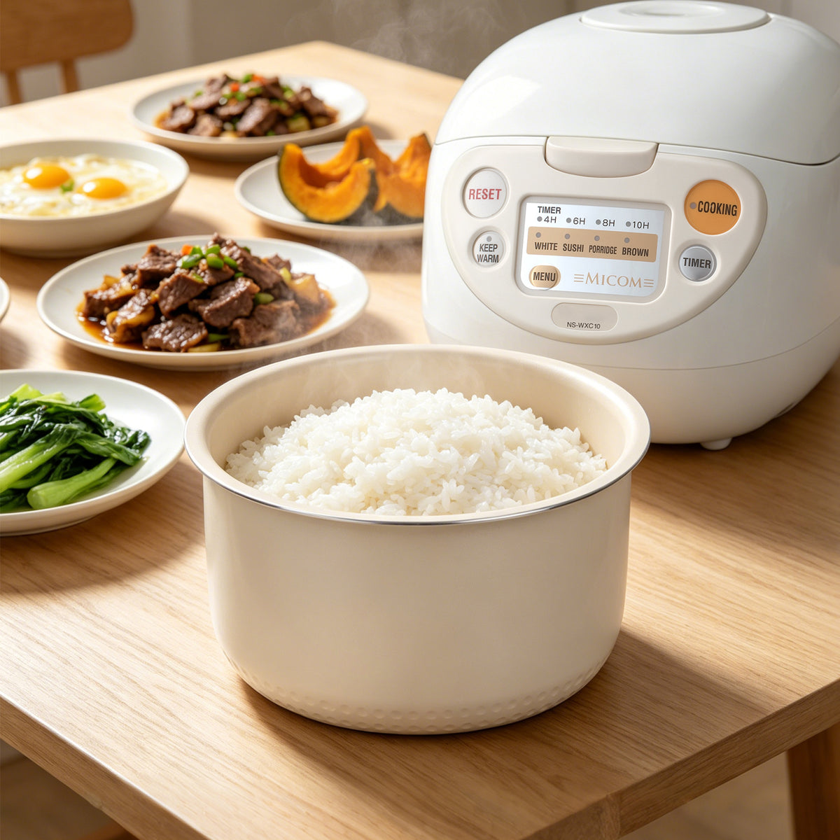 Linkidea Rice Cooker Ceramic Glaze Inner Pot Compatible with Zojirushi NS-WAC10, NS-TGC10, NS-WXC10, Non-Stick Replacement Insert Bowl