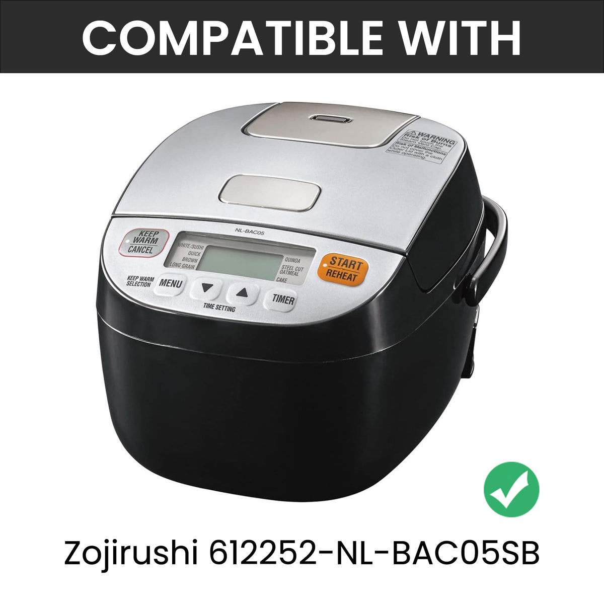Linkidea 316 Stainless Steel Replacement Inner Pot Compatible with Zojirushi 612252-NL-BAC05SB Rice Cooker, No Coating, Dishwasher Safe