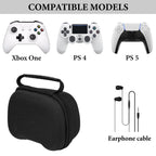 Linkidea Hard Controller Case Compatible with Steam Controller, Xbox Series X/S, Xbox One, Sony PS5/4, Nintendo Switch Pro Controller, Gaming Accessories Storage Carrying Bag (Black)