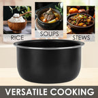 Linkidea Rice Cooker Aluminum Inner Pot Compatible with TOSHIBA RC-5DSTUS(H), Dishwasher Safe, Replacement Bowl