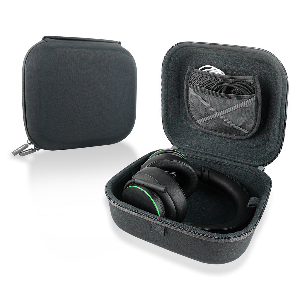 Linkidea Headphones Carrying Case Compatible with Corsair HS55, HyperX Cloud III, Logitech G435 Case, Replacement Protective Hard Shell Travel Bag with Cable, Charger Storage (Grey)