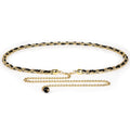 Plus Size Chain Belt for Women, Gold and Black Faux Small Pearl Waist Belt, 51 Inch Adjustable Extra Long Body Decorate for Dresses, Party, Casual Wear, Fashion Jewelry Accessory