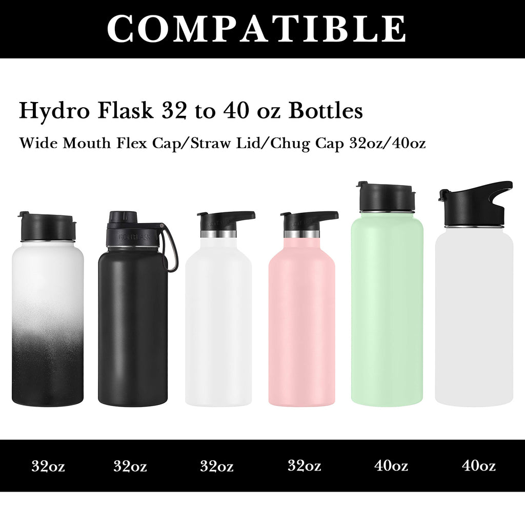 Linkidea 6 Pack Water Bottle Bottom Pad Compatible with Wide Mouth 32oz/40oz, Narrow Mouth 32oz, Silicone Waterbottle Bottom Silencer, Protective Anti-Slip Rubber Bottom Protector