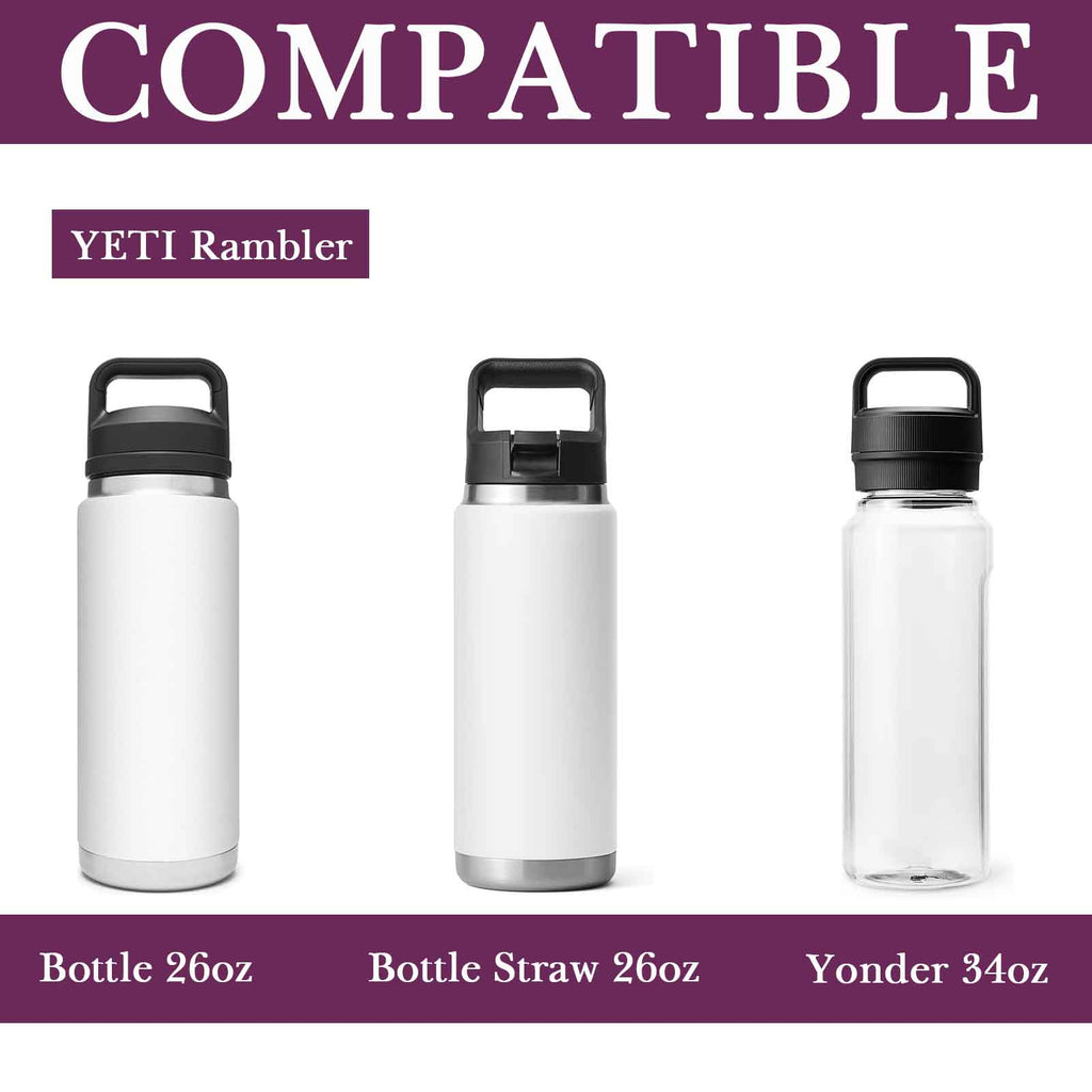 Linkidea 2 Pack Water Bottle Boot Compatible with YETI Rambler Bottle 26oz, Yonder 34oz, Silicone Anti-Slip Bottle Bottom Sleeve Bumper Protector (Nordic Purple)
