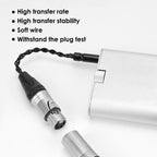 Linkidea 4.4mm Balanced Male to 4-Pin XLR Female Headphone Adapter, Connect 4.4mm Balanced Audio Players, DACs & Amplifiers to 4-Pin XLR Headphone Cables, OCC Silver-Plated Copper