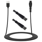 Linkidea Shaver Charger Cord with Two Cleaning Brush, Trimmer Data Cable, Adapter Charging Cable 5V Compatible with XR7000, XR7120, HC4250, PG6171, PG6250 (Black)