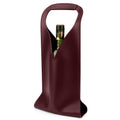 Linkidea Vegan Leather Wine Bottle Bags, 16.7" x 6.9" Wine Tote Bags for Gifts, Luxury Gift Bags for 750ml Wine Bottles, Fits Christmas Use (Red)